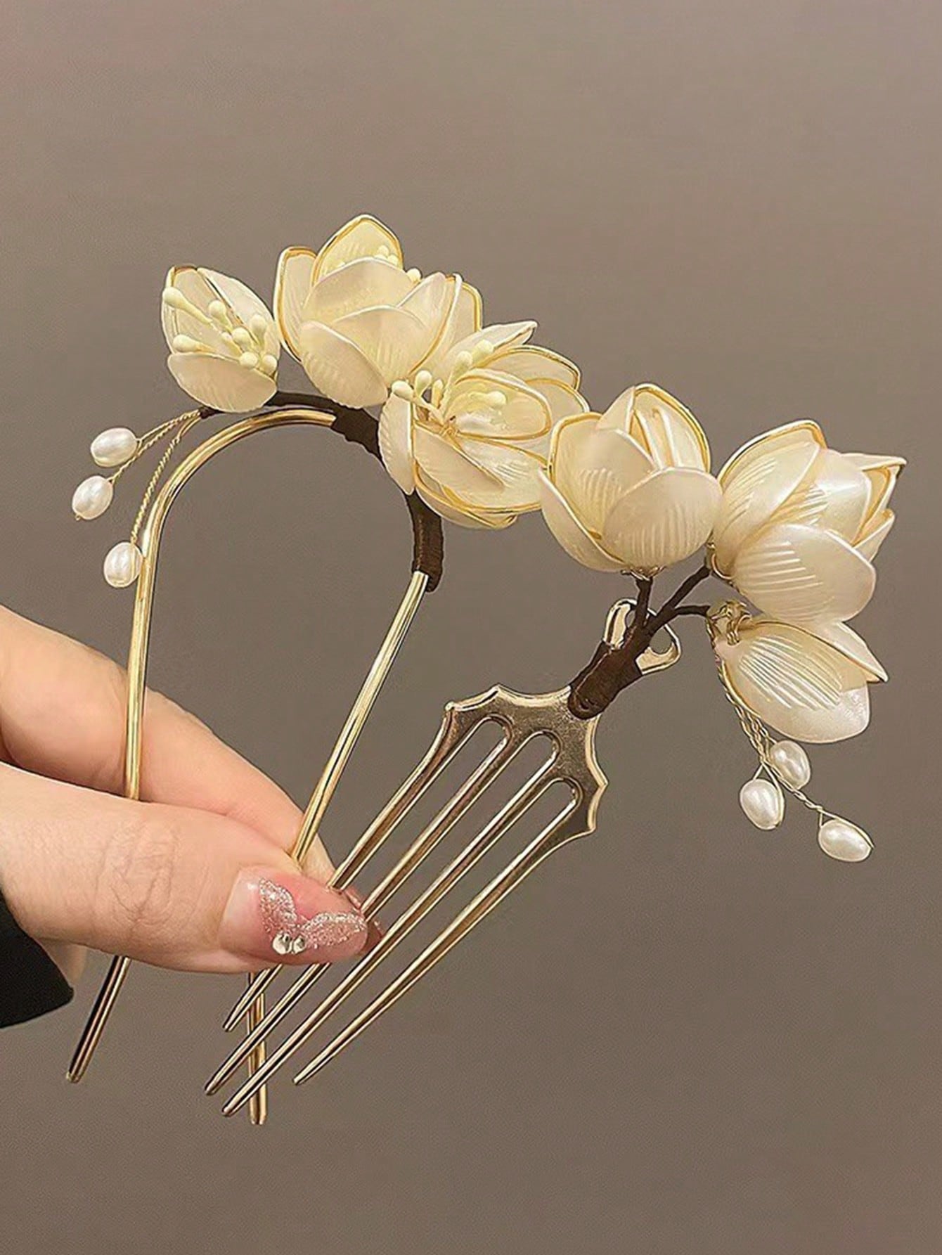 Travel Accessories Bunnings - 1pc Chinese Style Floral Hair Comb,