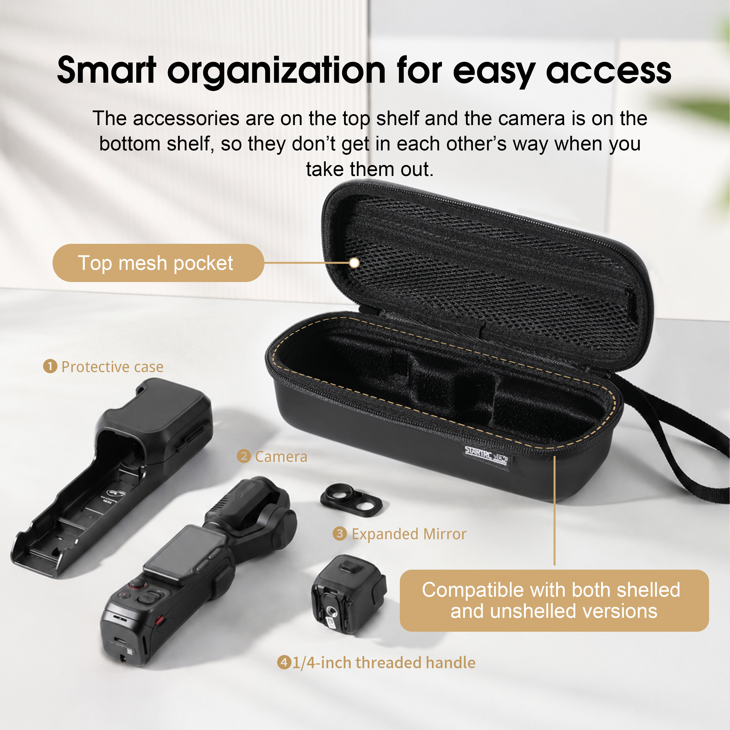 Travel Accessories Pouch - Carrying Case For Insta 360 Luna