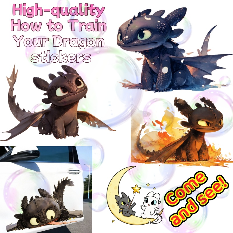 Sticker Luggage Decorative - Dragon tamer expert, cute and toothless,