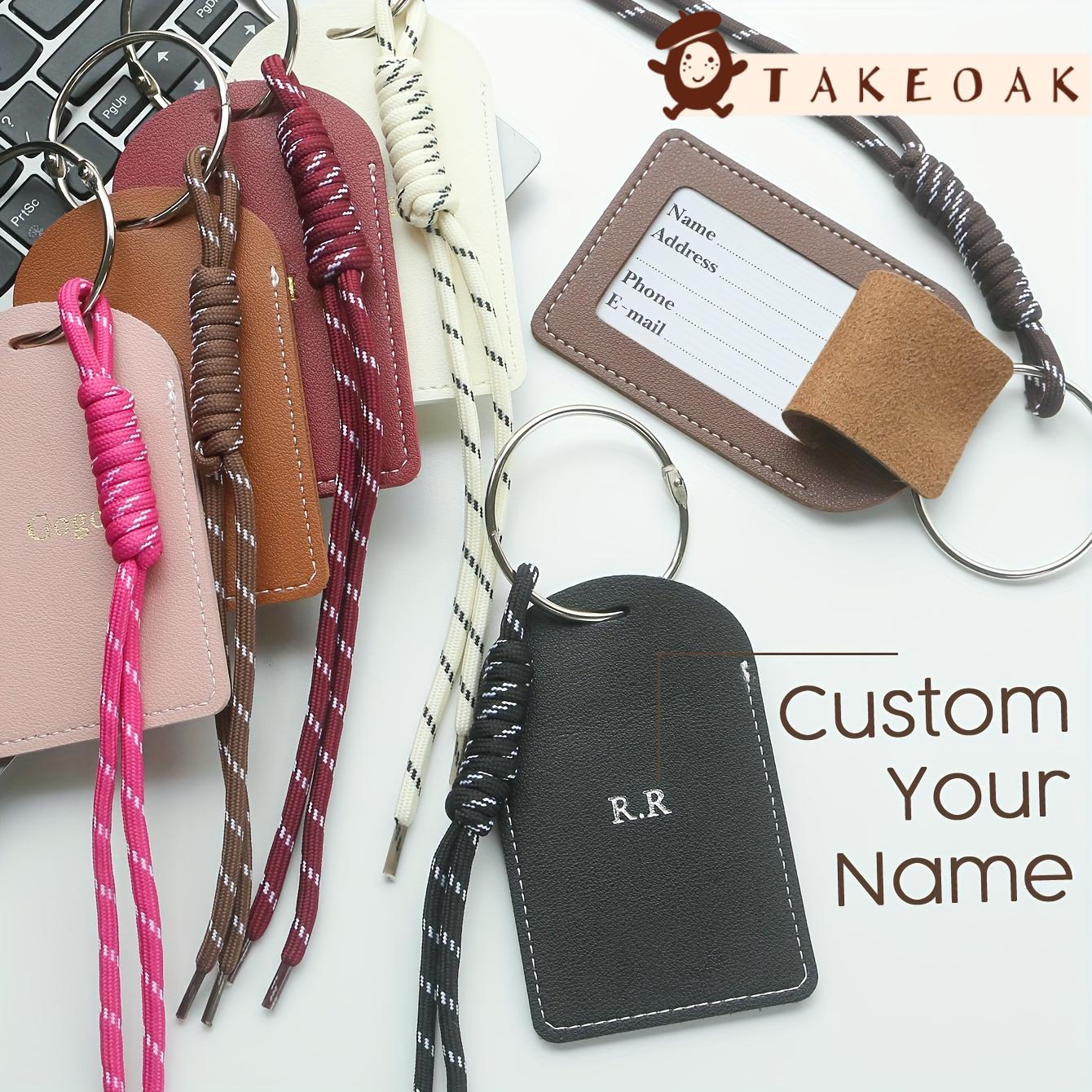 Travel Accessories Name - Personalized Custom Dual Initial Leather Luggage