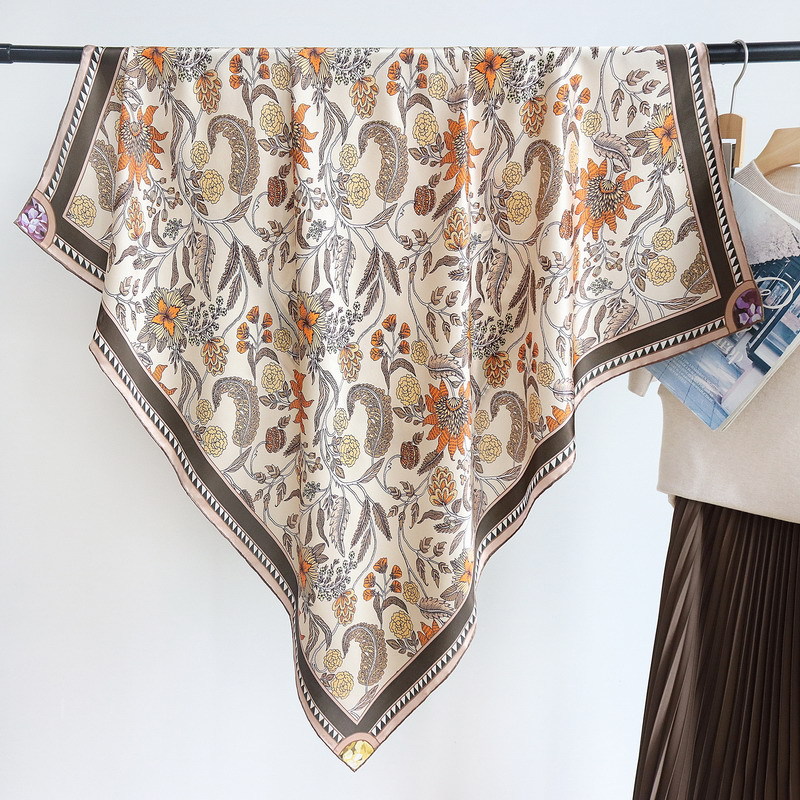 Travel Accessories Neck - Silk Scarf 110CM Women Hand Roll