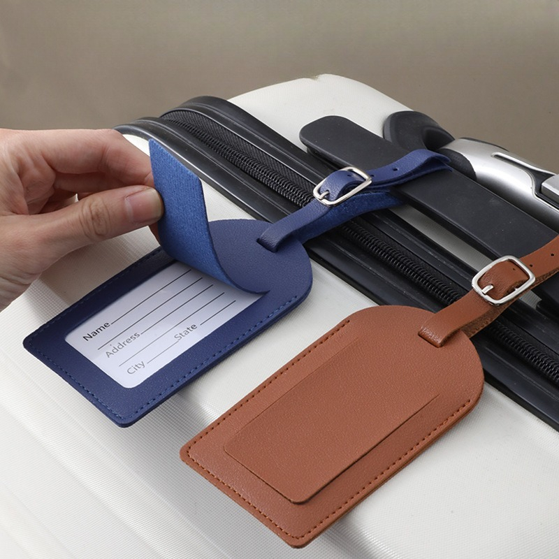 Women Men Luggage Tags PU Leat - Travel Accessories Name のレビューと価格