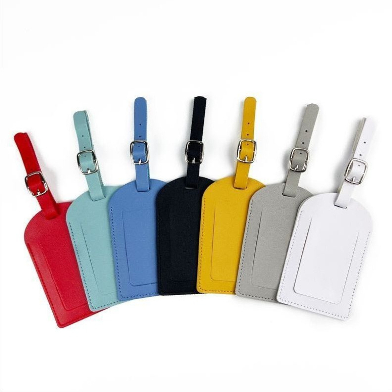 Women Men Luggage Tags PU Leat - Travel Accessories Name のレビューと価格