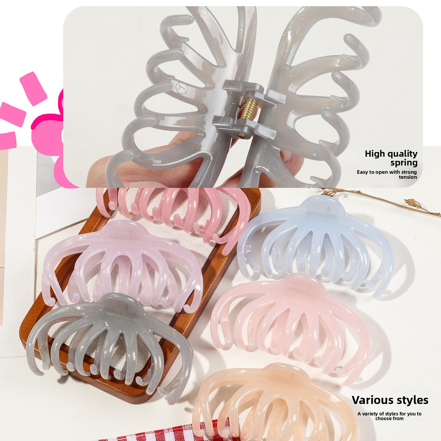 Elegant Gold Powder Hair Claw  - Travel Accessories Bunnings のレビューと価格
