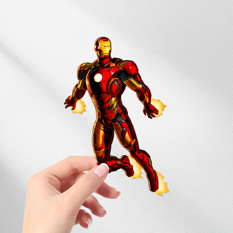 PVC Car Sticker Anime Iron Man - Sticker Luggage Decorative のレビューと価格