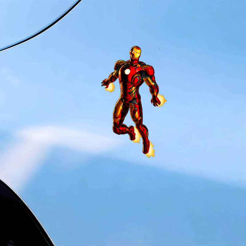 PVC Car Sticker Anime Iron Man - Sticker Luggage Decorative のレビューと価格