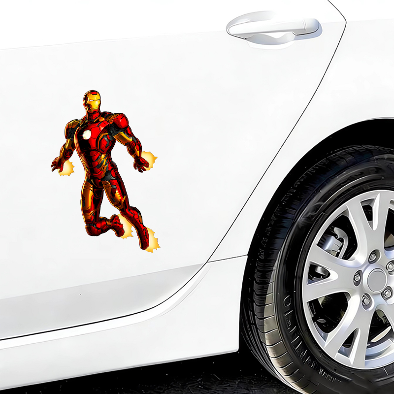 PVC Car Sticker Anime Iron Man - Sticker Luggage Decorative のレビューと価格