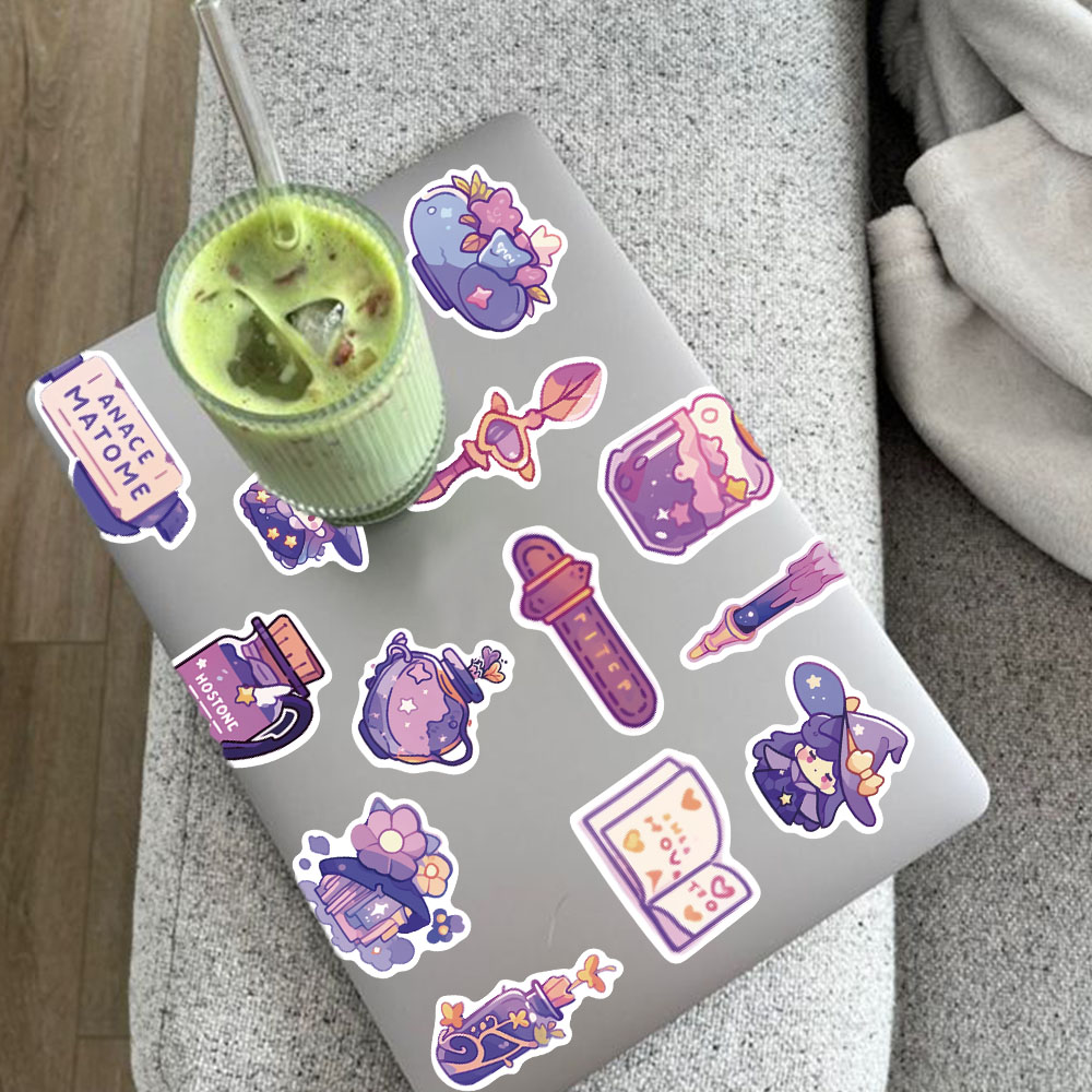 50pcs Purple Magic Witch Potio - Sticker Luggage Decorative のレビューと価格