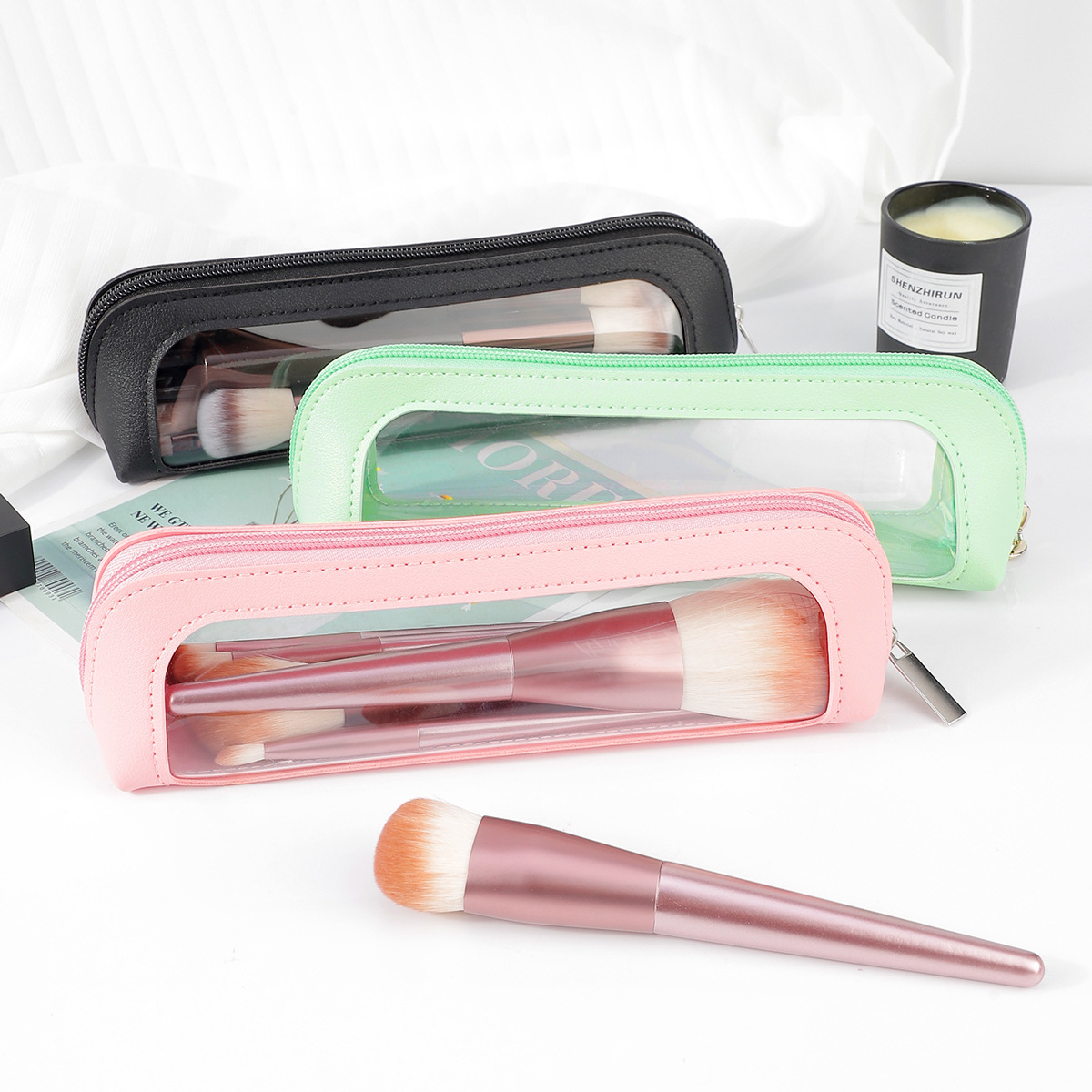 Small Clear PU Leather Travel  - Travel Accessories Pouch のレビューと価格