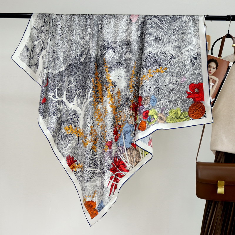 110CM Silk Scarf Luxury Hand R - Travel Accessories Neck のレビューと価格