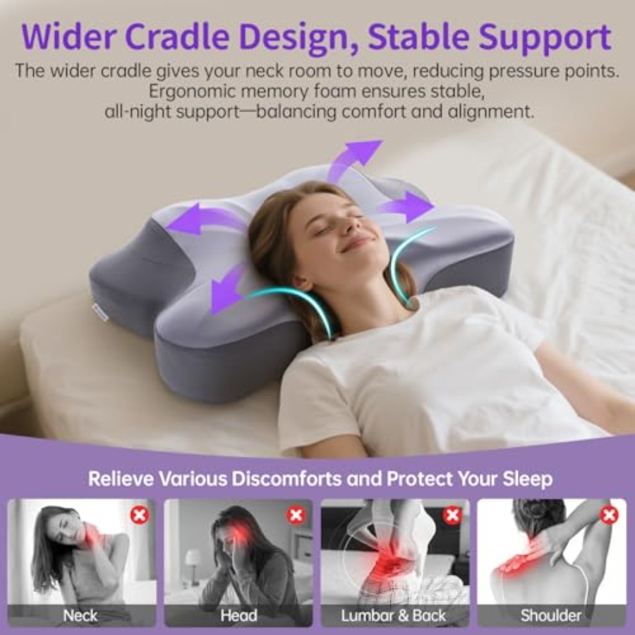 Cervical Pillow for Side Sleep - Neck Pillow Memory Foam のレビューと価格