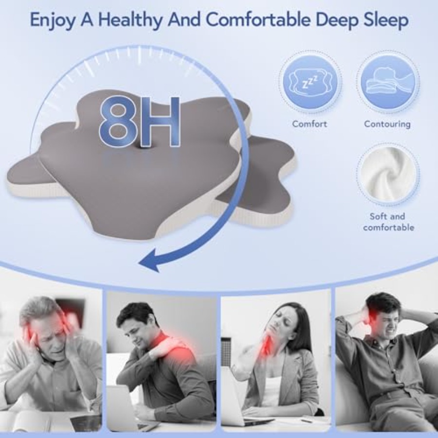 Sleep Apnea Pillow for Side Sl - Neck Pillow Memory Foam のレビューと価格