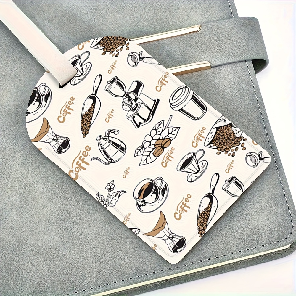 Coffee Theme Travel Luggage Ta - Travel Accessories Name のレビューと価格