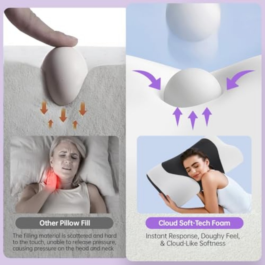 Cloud Align Pillow, Ergonomic  - Neck Pillow Memory Foam のレビューと価格