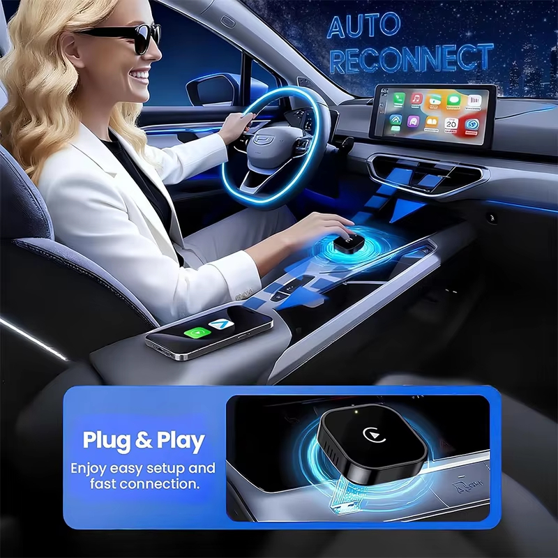 2-in-1 Wireless CarPlay Adapte - Travel Plug Type C のレビューと価格