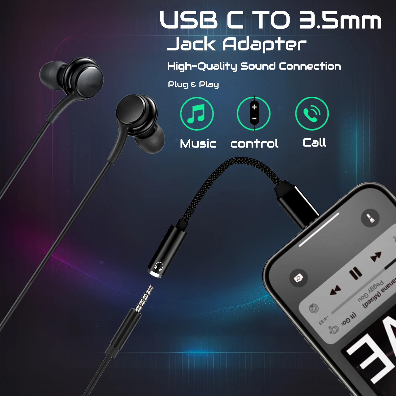 USB Type C 3.5 Jack Adapter US - Travel Plug Type C のレビューと価格