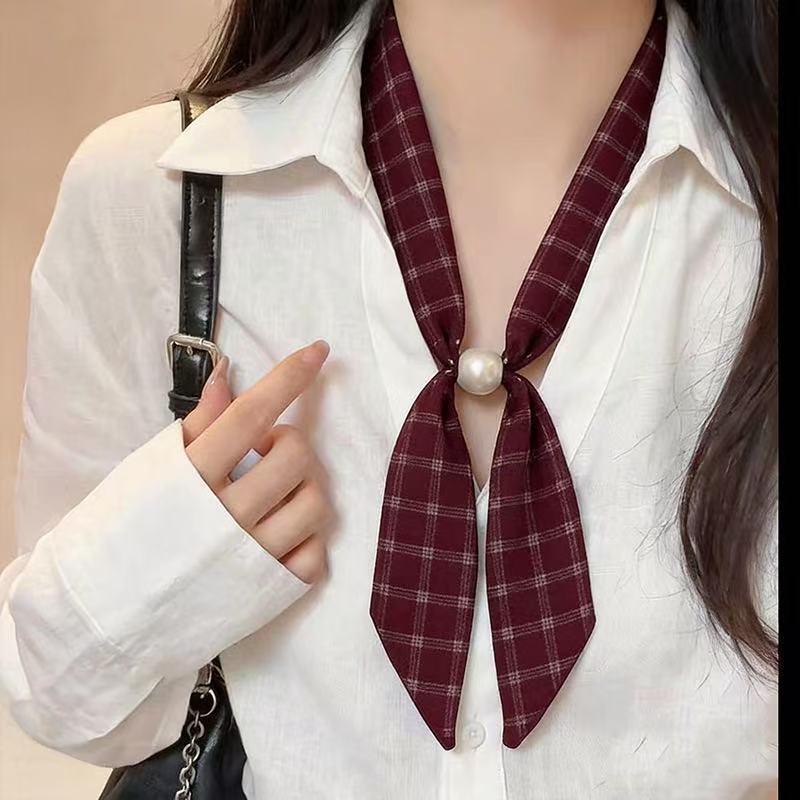 Pearl Buckle Twilly Scarf Wome - Travel Accessories Neck のレビューと価格