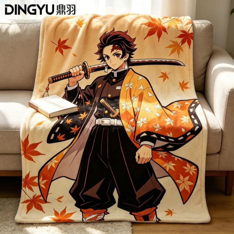 Anime Demon Slayer Flannel Bla - Travel Accessories As Gifts のレビューと価格