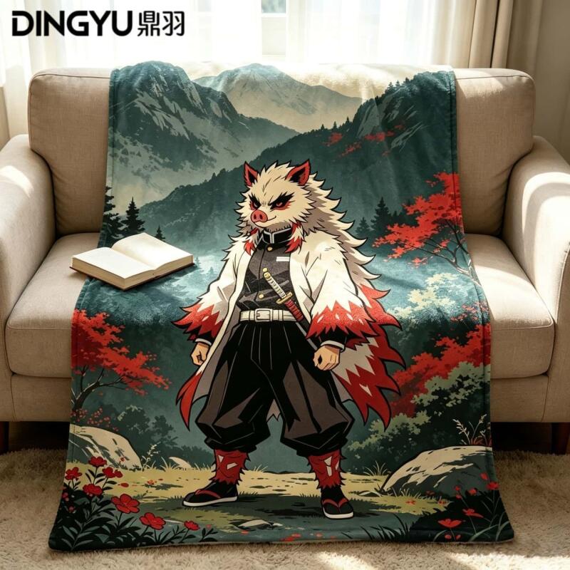 Anime Demon Slayer Flannel Bla - Travel Accessories As Gifts のレビューと価格