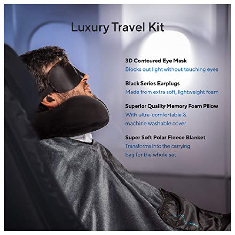 Travel Blanket Luxury Travel S - Neck Pillow Memory Foam のレビューと価格