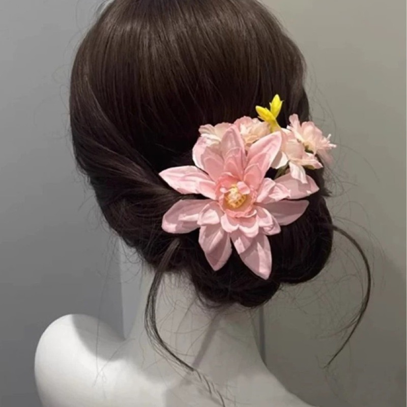 Pink Blue Flower Hair Clip New - Travel Accessories Bunnings のレビューと価格