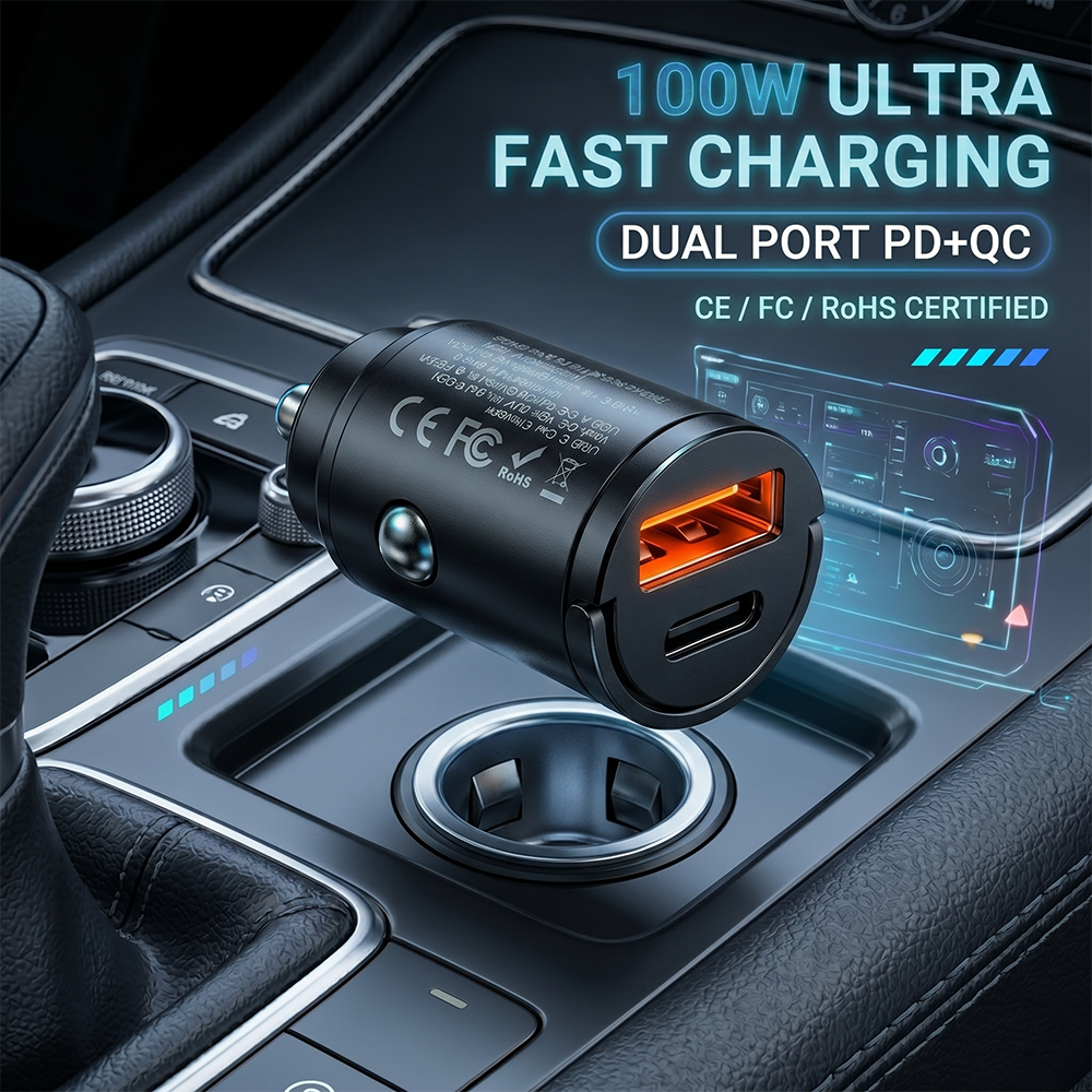 Stealth USB C Car Charger Dual - Travel Plug Type C のレビューと価格