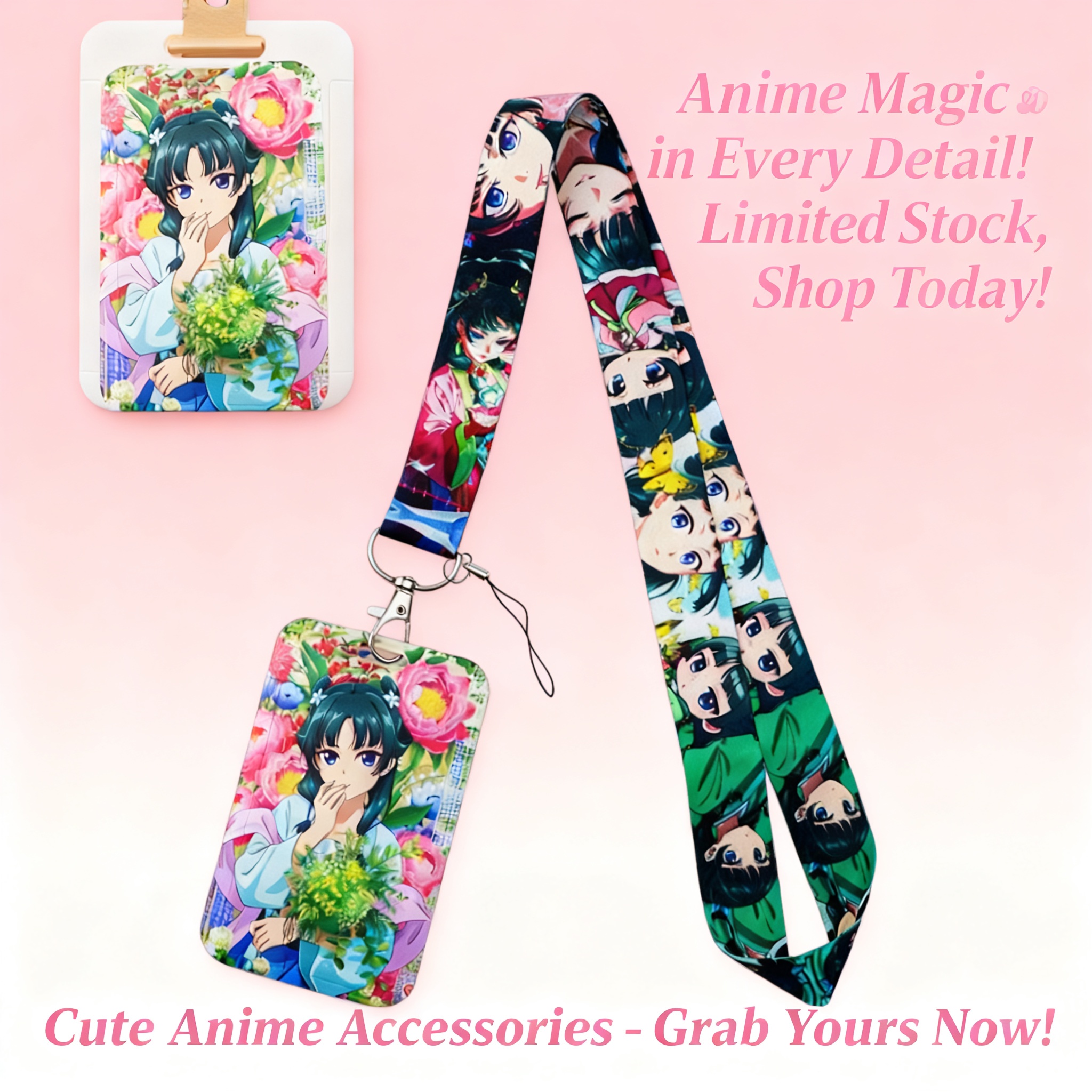Cute Anime Girl Lanyard Neck S - Travel Accessories Pouch のレビューと価格