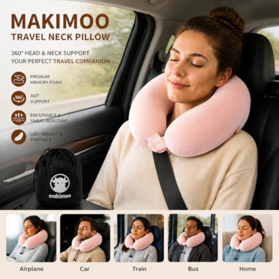 Travel Neck Pillow, Top Memory - Neck Pillow Memory Foam のレビューと価格