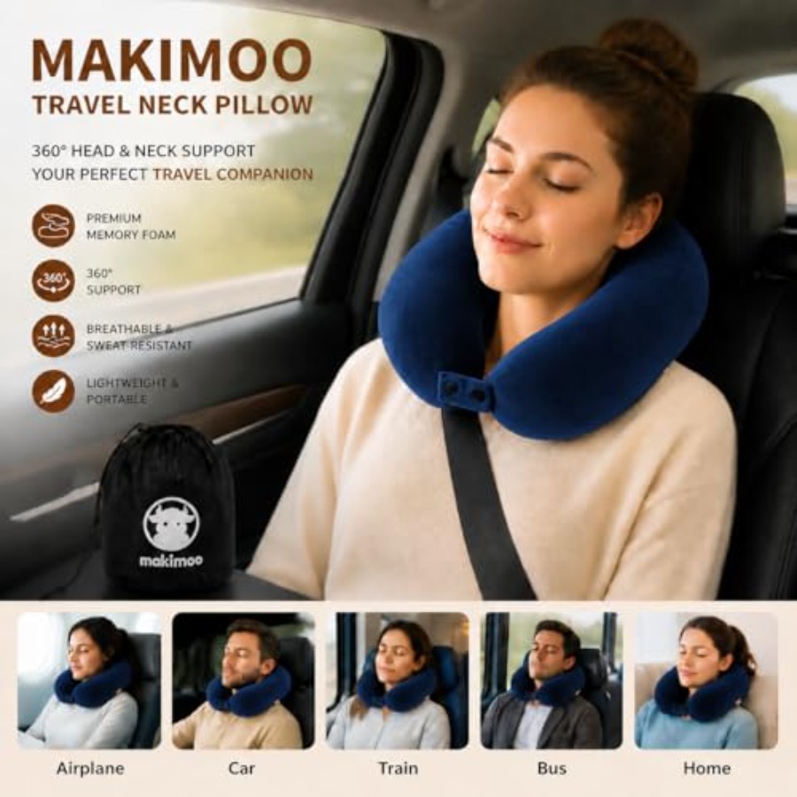 Travel Neck Pillow, Top Memory - Neck Pillow Memory Foam のレビューと価格