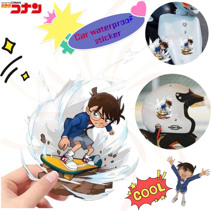 Detective Conan Cartoon Skateb - Sticker Luggage Decorative のレビューと価格