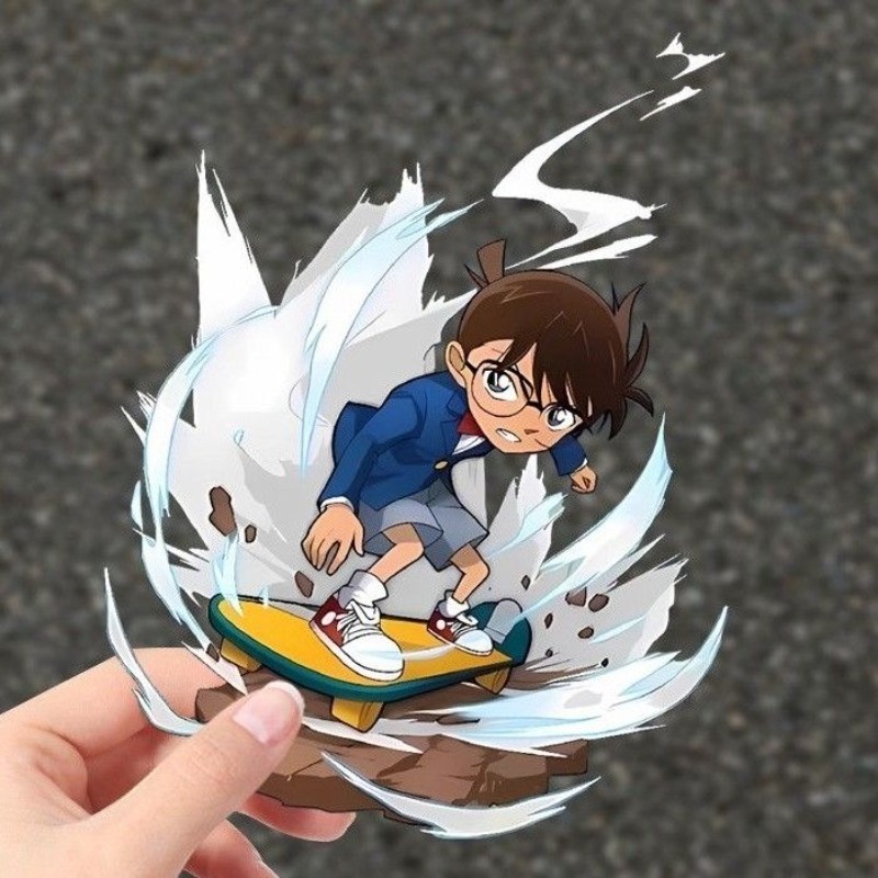 Detective Conan Cartoon Skateb - Sticker Luggage Decorative のレビューと価格
