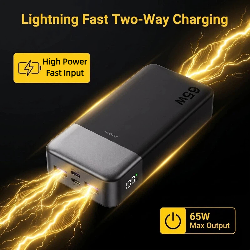 JUOVI 20000mAh Power Bank 65W  - Travel Accessories Display のレビューと価格