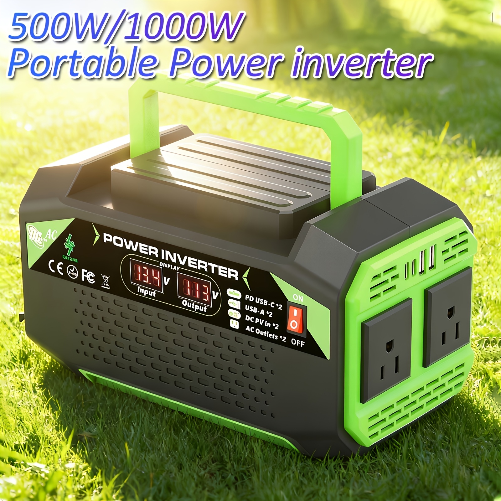1pc 1000W/500W Portable Power  - Travel Accessories Display のレビューと価格