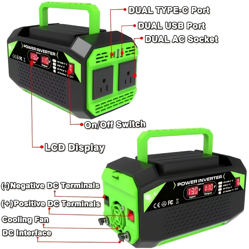 1pc 1000W/500W Portable Power  - Travel Accessories Display のレビューと価格