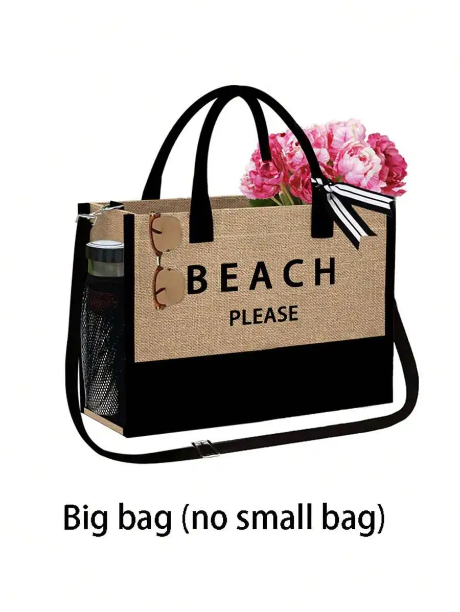 Beach Tote Bag Set With Cosmet - Travel Accessories Pouch のレビューと価格