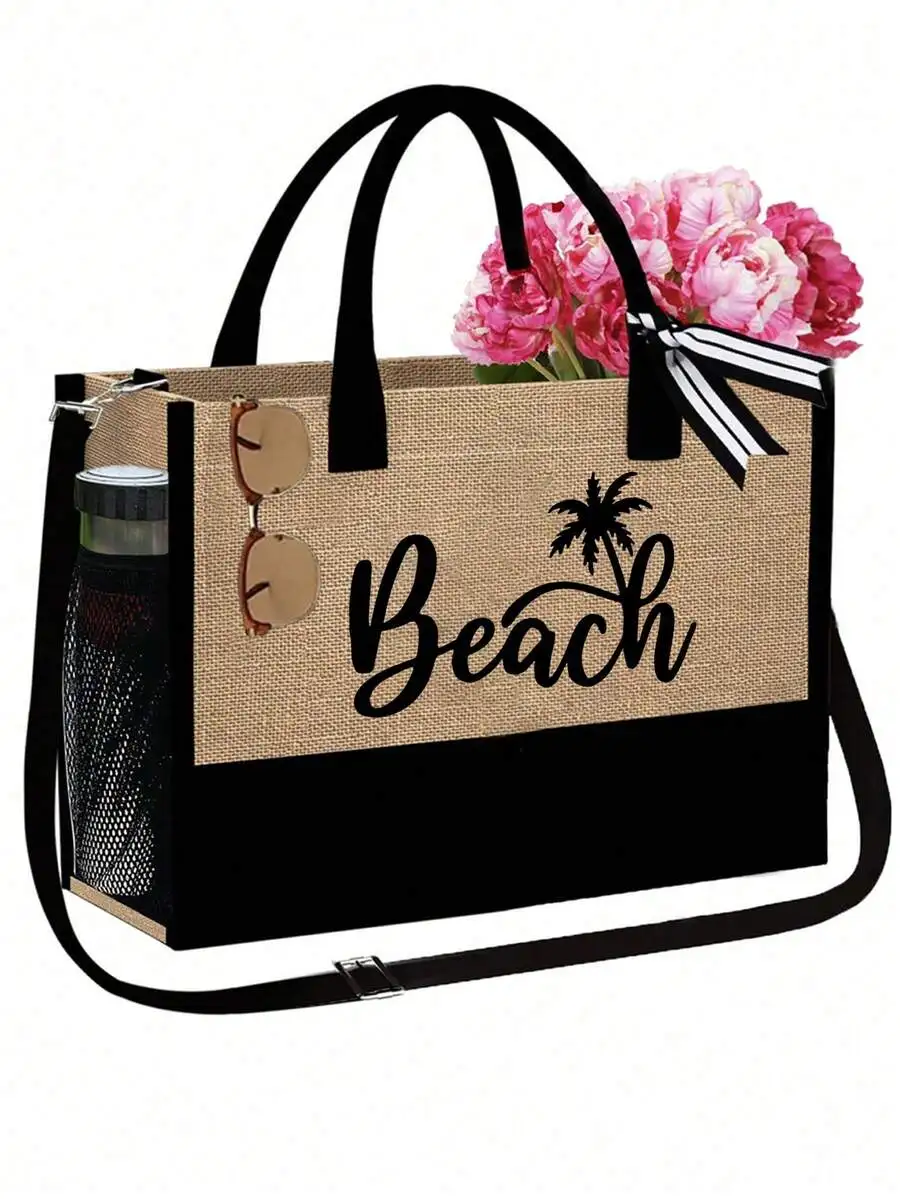 Beach Tote Bag Set With Cosmet - Travel Accessories Pouch のレビューと価格