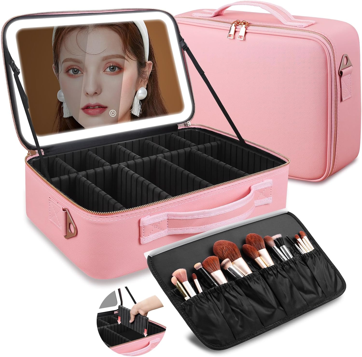 Large Capacity Makeup Bag 15'' - Travel Accessories Organizer Case のレビューと価格