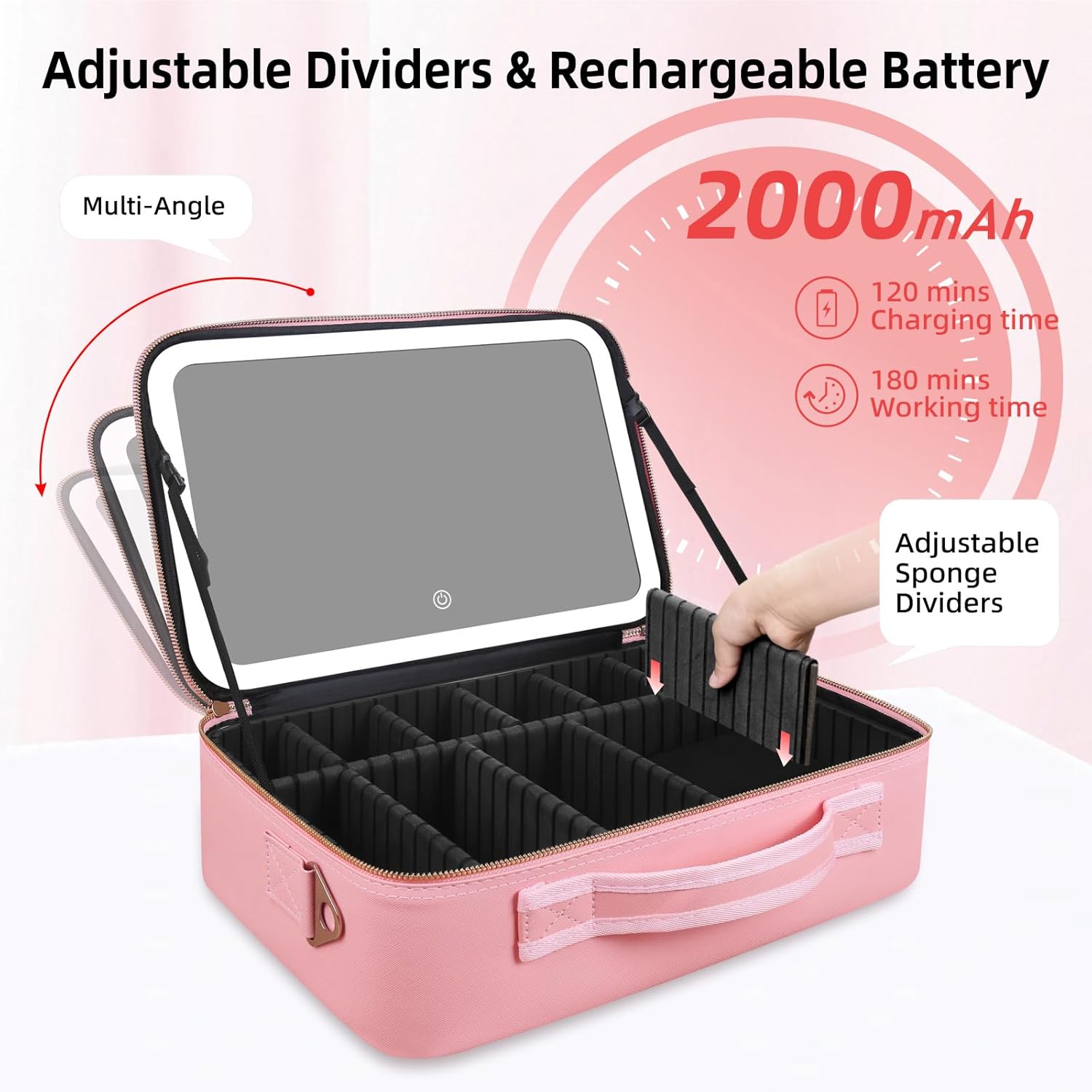 Large Capacity Makeup Bag 15'' - Travel Accessories Organizer Case のレビューと価格