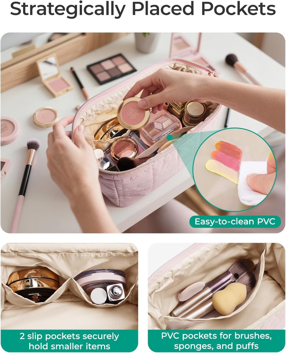 Puffy Makeup Bag Travel Toilet - Travel Accessories Pouch のレビューと価格