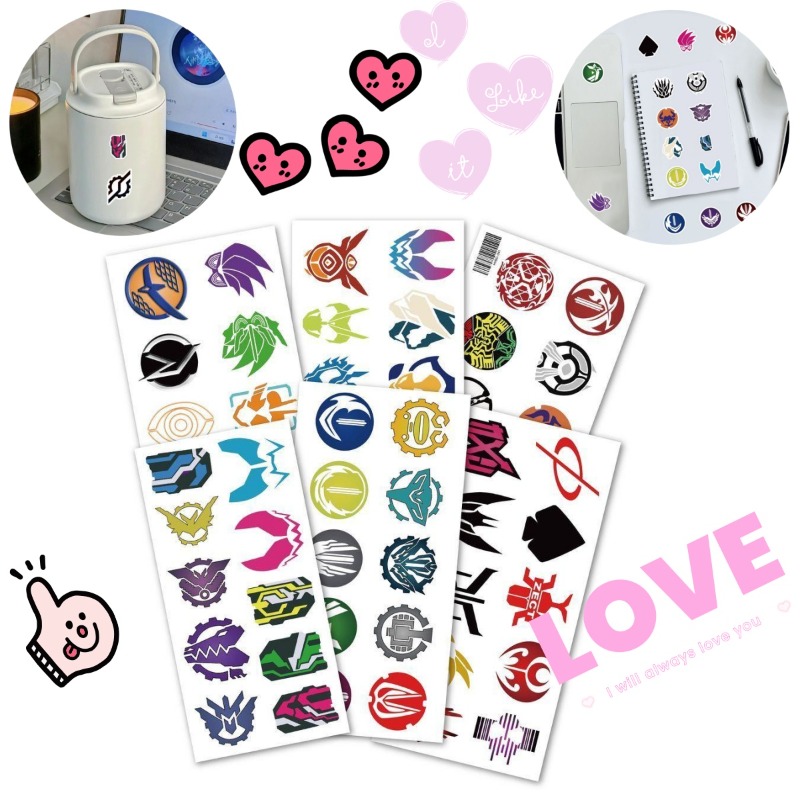 60 Sheets Kamen Rider Logo Sti - Sticker Luggage Decorative のレビューと価格